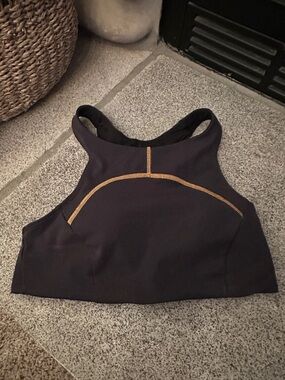 lululemon athletica tough train high neck Black Sports Bra sz 6